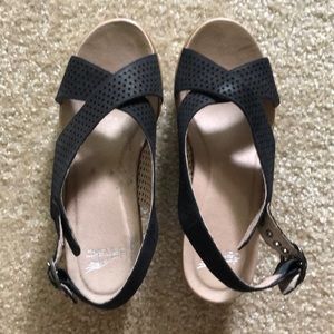 Dansko Black Sandal